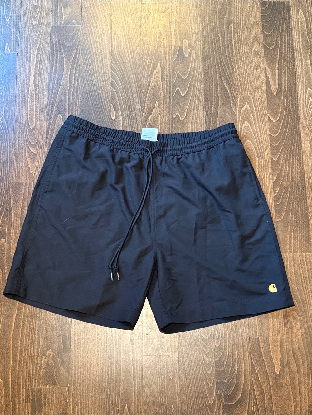 Carhartt Black Swim Shorts with White Mesh Lining
